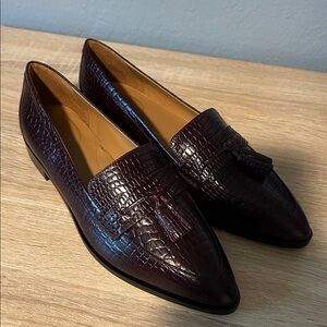 Burgundy Loafers with Tassels
